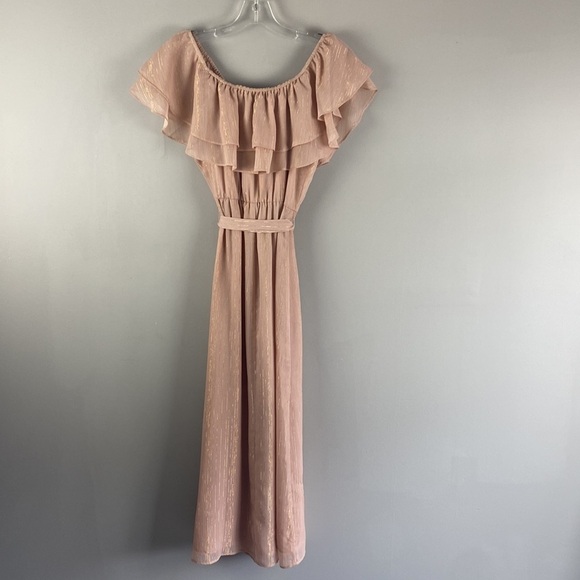 NWT Show Me Your Mumu Rosie Mauve Ruffle Dress Size Large - Picture 4 of 14